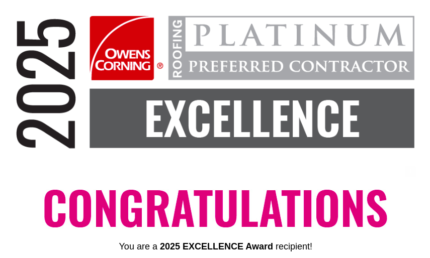 Owens Corning Product Excellence Award
